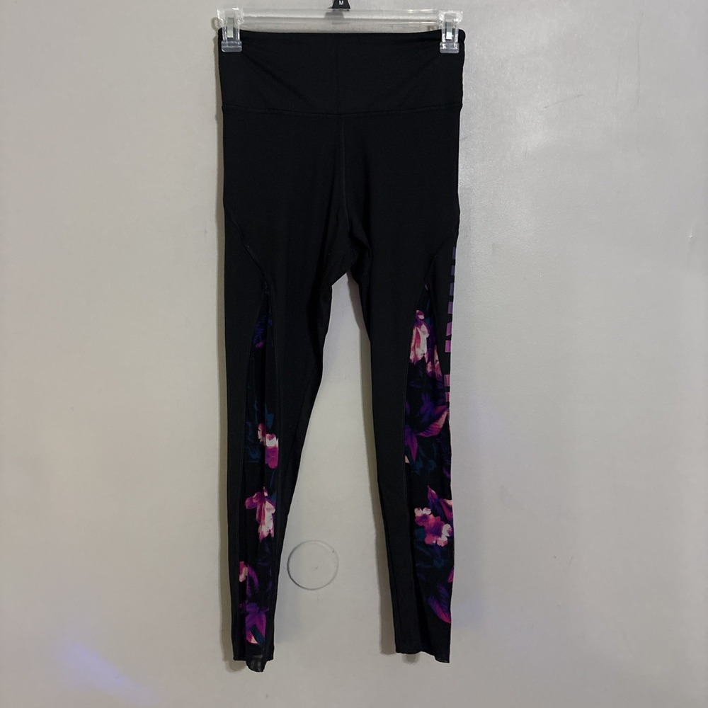 Victorias Secret (PINK)black leggings Neon Pink Purple Med